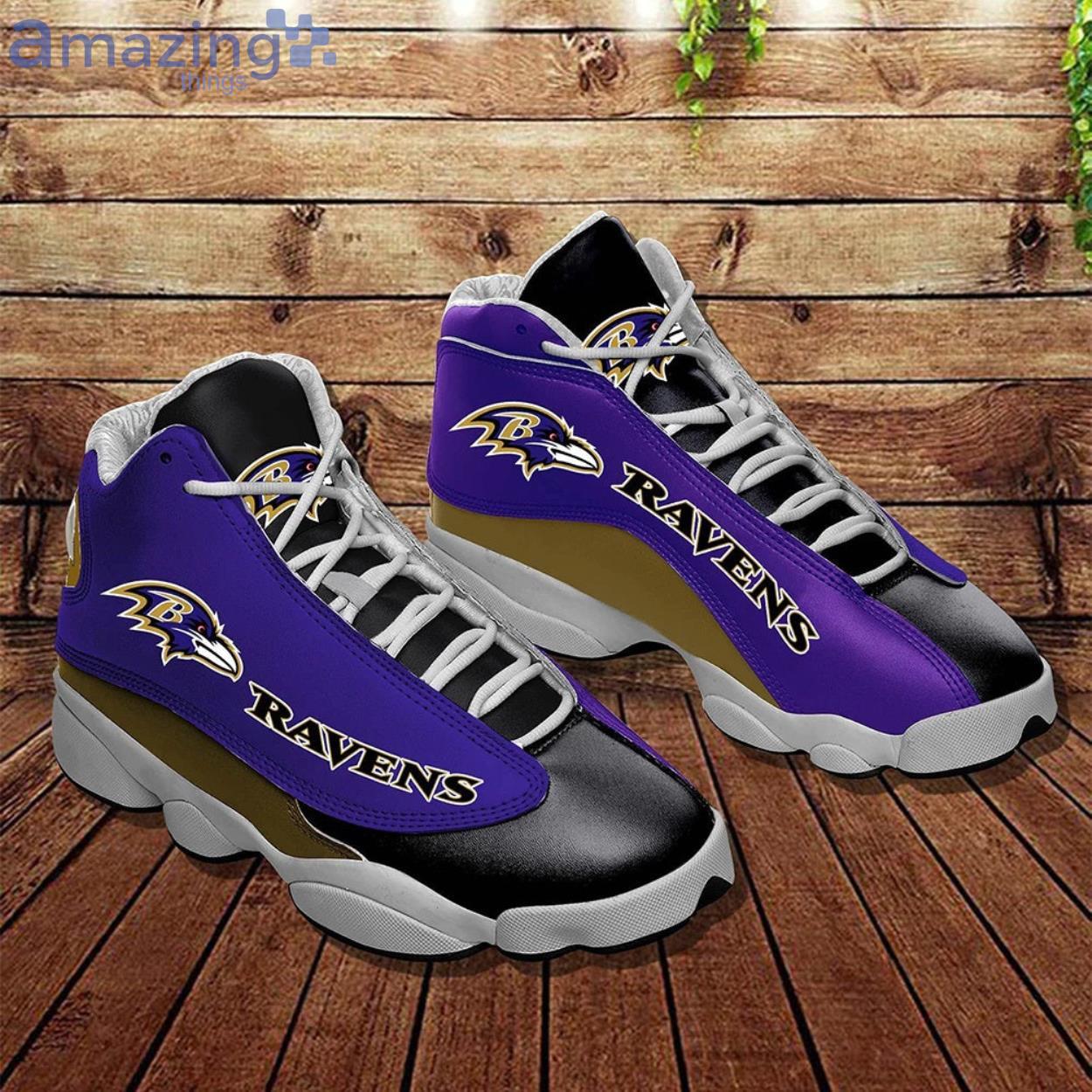 Baltimore Ravens Fans Air Jordan 13 Sneaker Shoes For Fans Product Photo 1