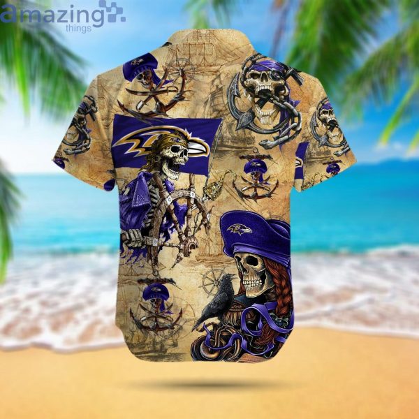 Baltimore Ravens Pirates Fans Pirates Skull Hawaiian Shirtproduct photo 3