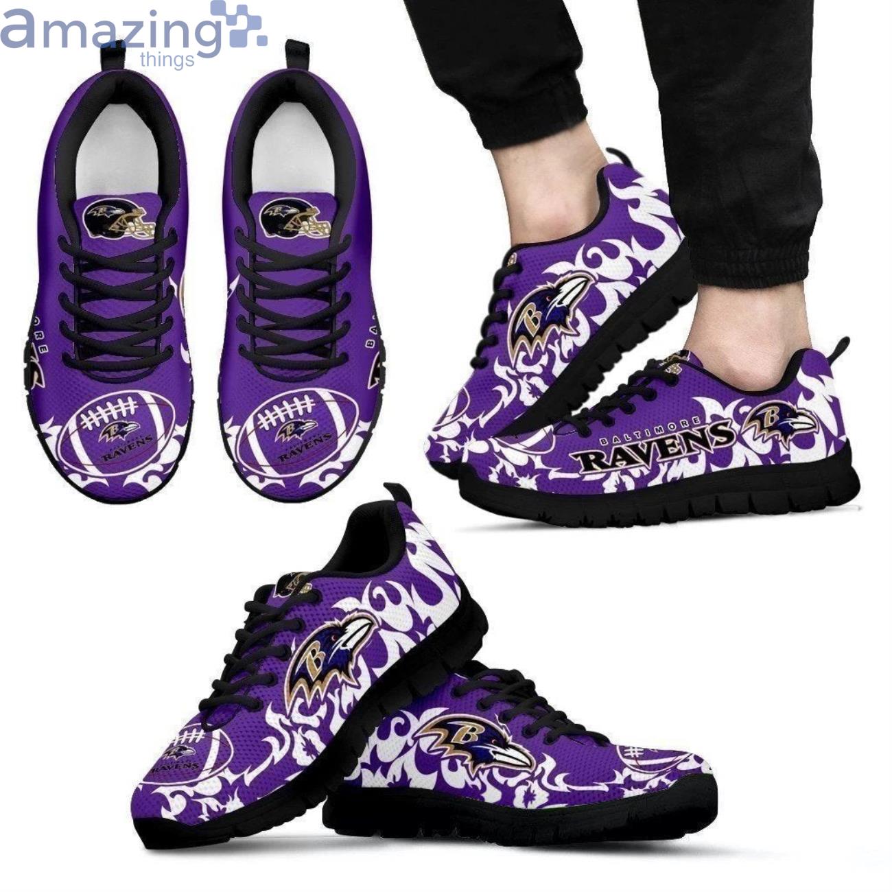 Baltimore Ravens Sneakers Shoes For Fans Product Photo 1