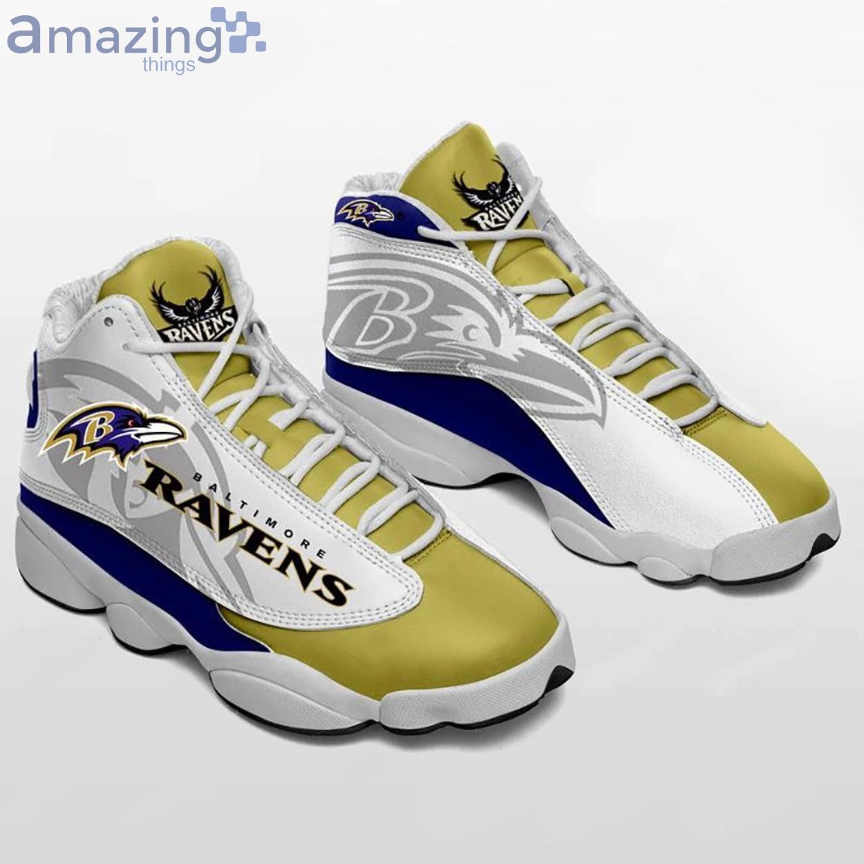 Baltimore Ravens Team Air Jordan 13 Sneaker Shoes For Fans Product Photo 1