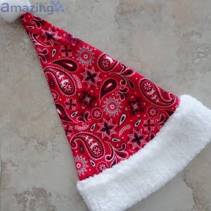 Bandanna Pattern Christmas Santa Hat For Adult And Child image Bandanna Pattern Christmas Santa Hat For Adult And Child Product Photo 3