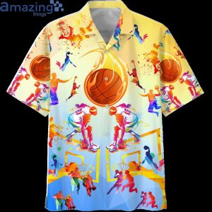 Basketball Colorful Hawaiian Shirt For Men And Womenproduct photo 1