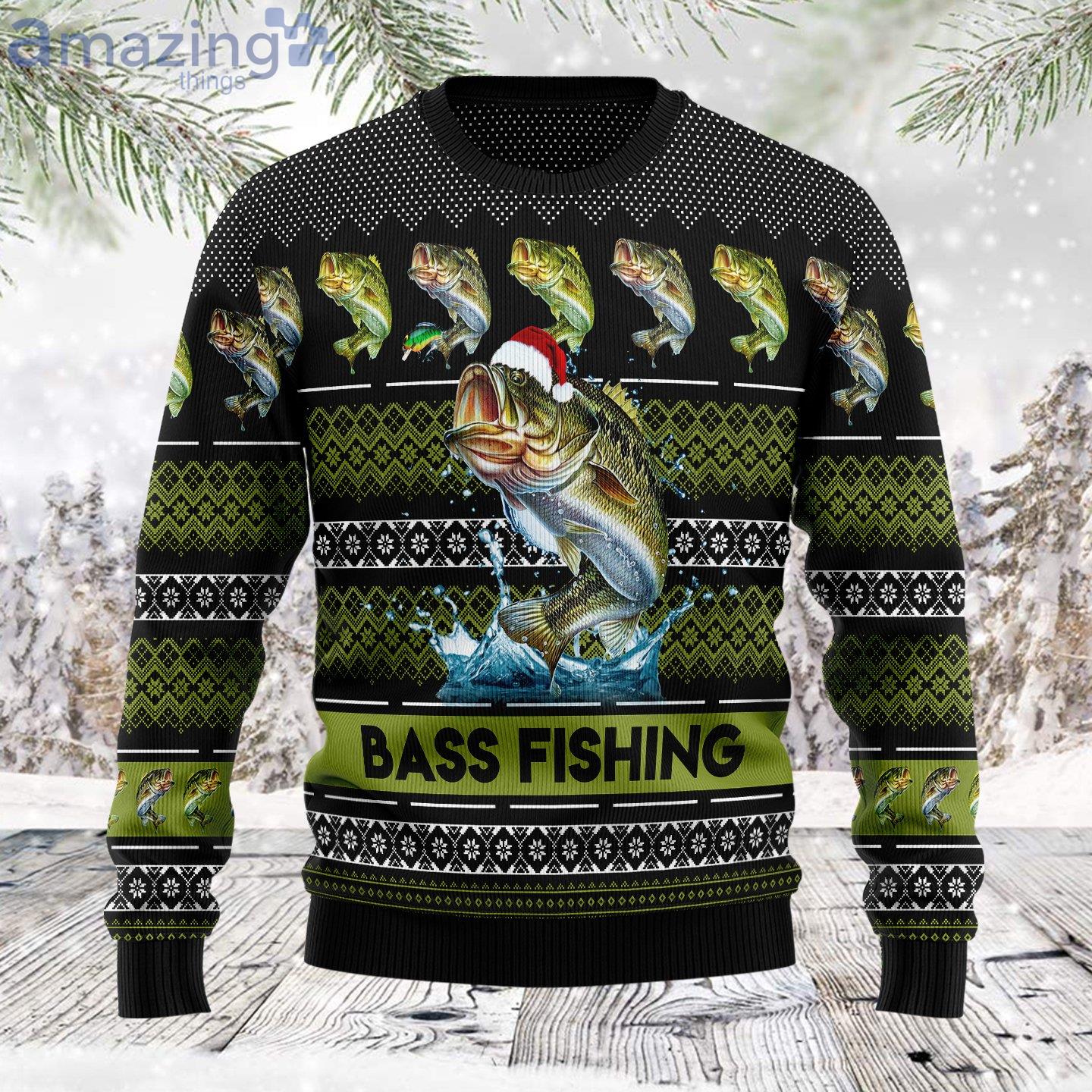 Bass Fishing Fishing Lover Funny Family Ugly Christmas Sweater Product Photo 1