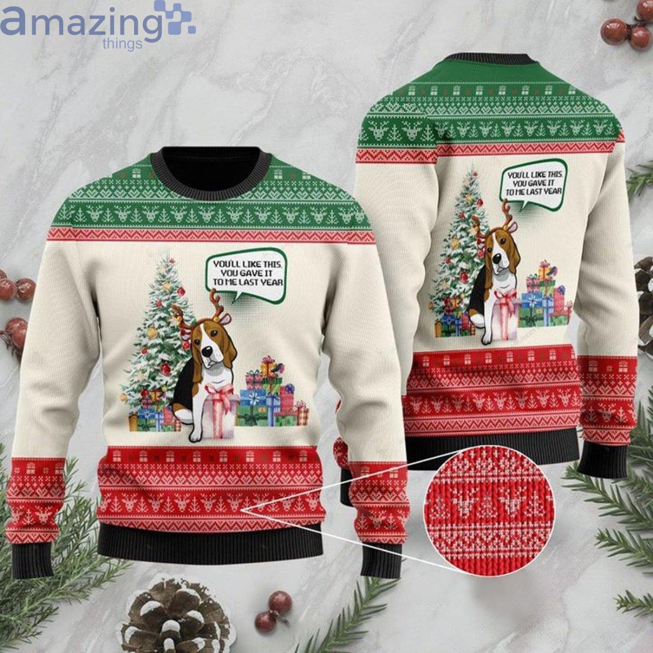 Beagle Dog Lover Ugly Christmas Sweater Product Photo 1