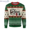 Believe Christmas Tree Knitting Pattern Ugly Christmas Sweater