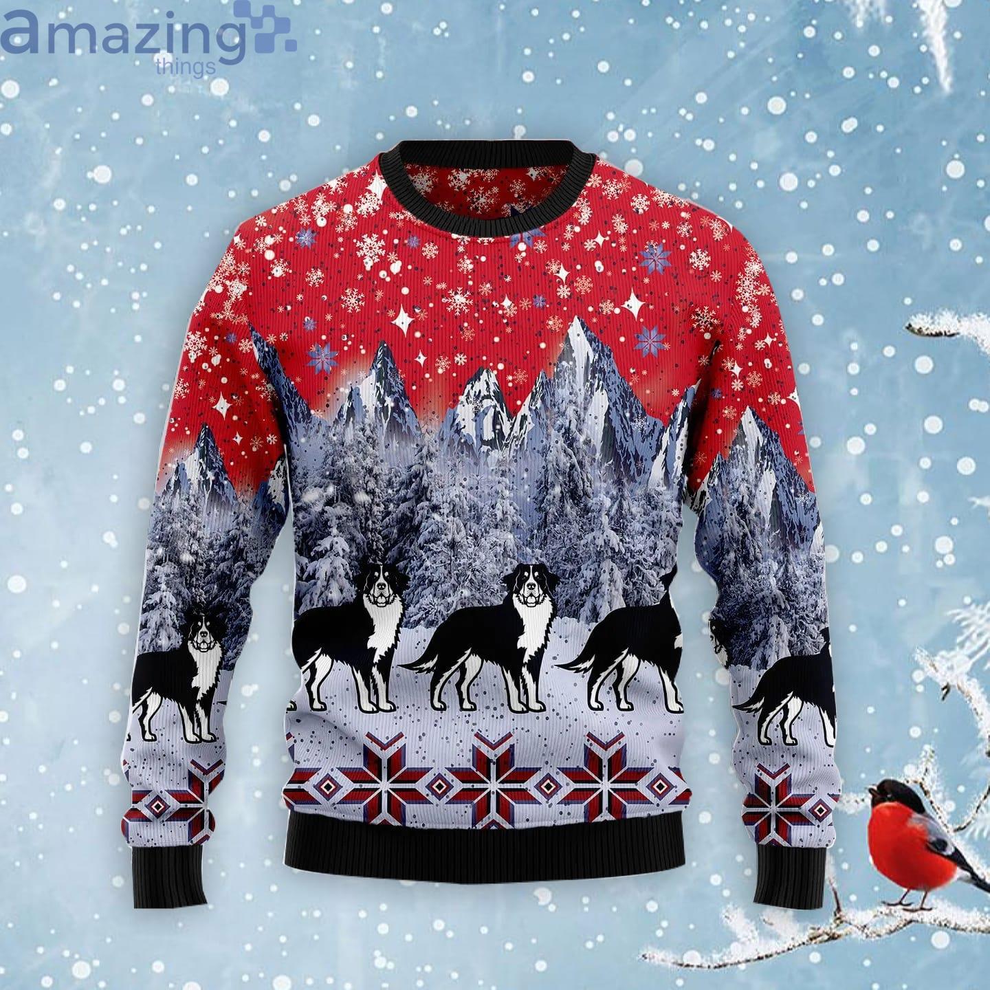 Bernese Mountain Snow Ugly Christmas Sweater Product Photo 1 Bernese Mountain Snow Ugly Christmas Sweater Product Photo 1
