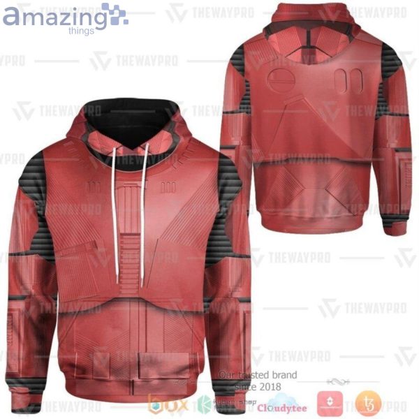 Best Star Wars Der'kal Red Stormtrooper Cosplay All Over Print 3D Hoodieproduct photo 1