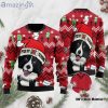 Black And White Border Collie Christmas Ugly Sweater