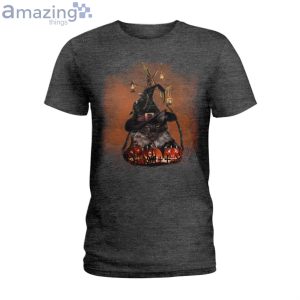 Black Cat Halloween T-Shirt Product Photo 3