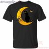 Black Cat Sitting By The Moon Halloween T-Shirt Product Photo 2 Product photo 2