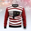 Black Cat Six Feet Stripes Ugly Christmas Sweater