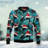 Black Cat With Santa Hat All Over Print Ugly Christmas Sweater