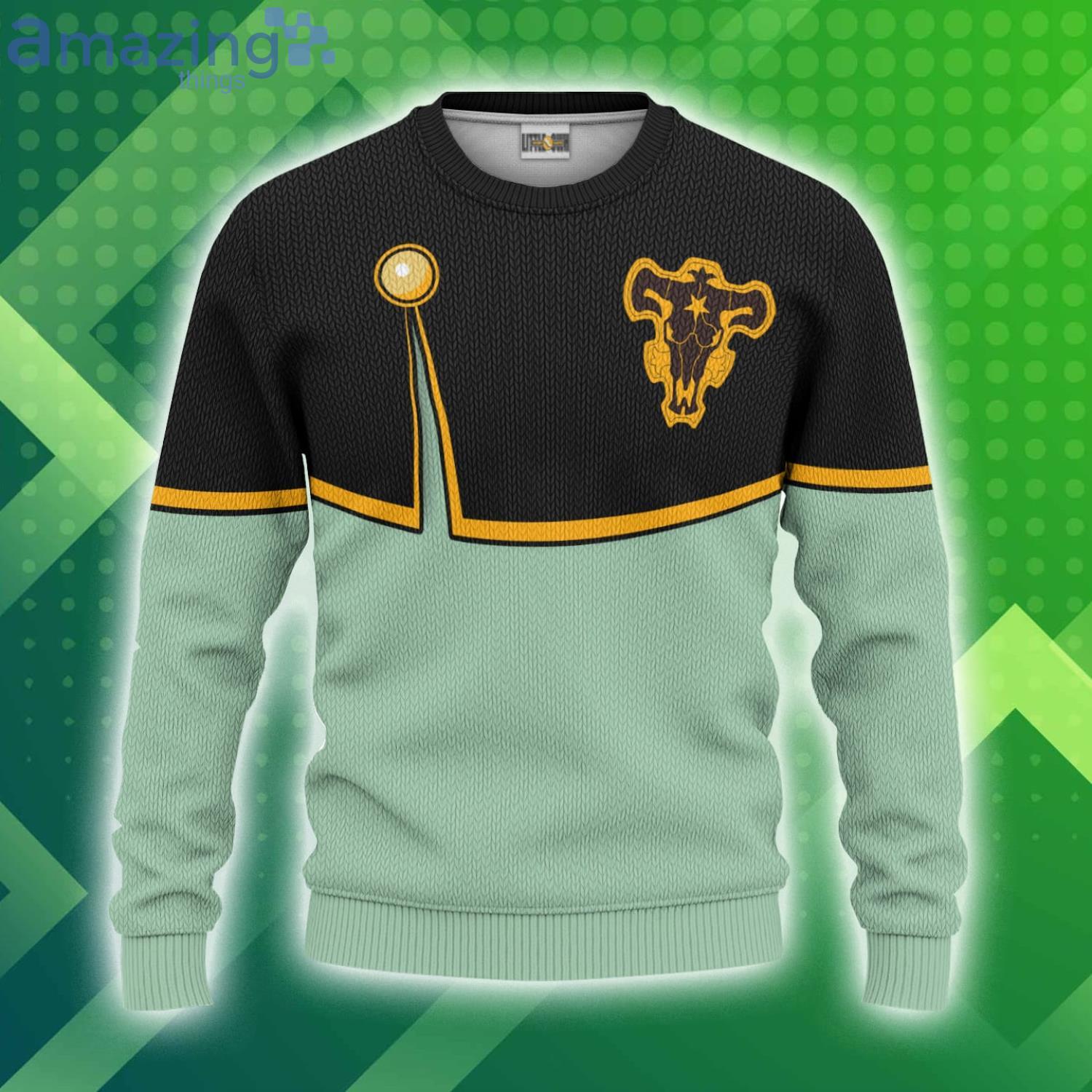 Black Clover Anime 3D Sweater Christmas Ugly Sweater Luck Voltia Uniform Cosplay image Black Clover Anime 3D Sweater Christmas Ugly Sweater Luck Voltia Uniform Cosplay Product Photo 1 Product photo 1