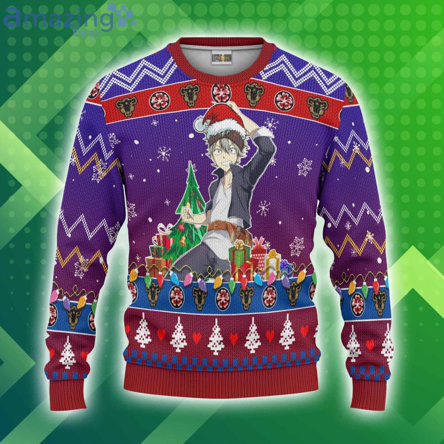 Black Clover Asta Custom Christmas Ugly Sweater Anime 3D Sweater image Black Clover Asta Custom Christmas Ugly Sweater Anime 3D Sweater Product Photo 1 Product photo 1