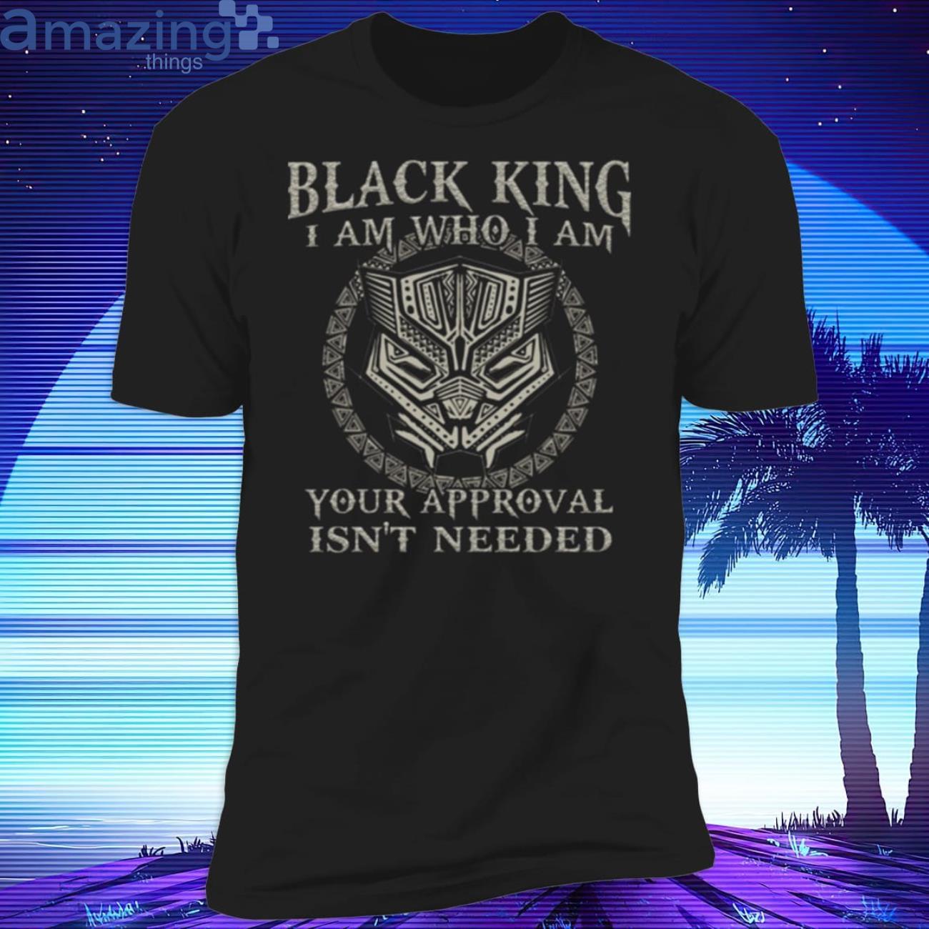 Black King I Am Who I Am T-Shirt Product Photo 1