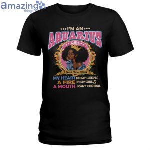 Black Queen Im An Aquarius Girl Ladies T-Shirt Product Photo 1