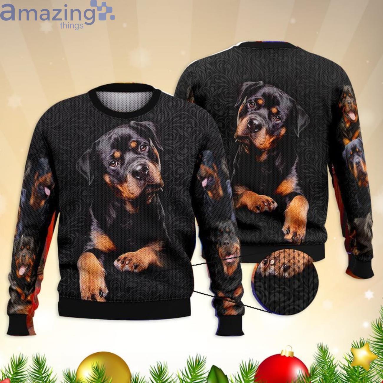 Black Rottweiler Black All Over Printed For Dog Lovers 3D Sweater Product Photo 1