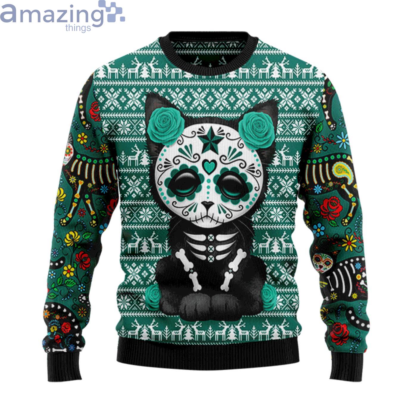 skull cat sweater