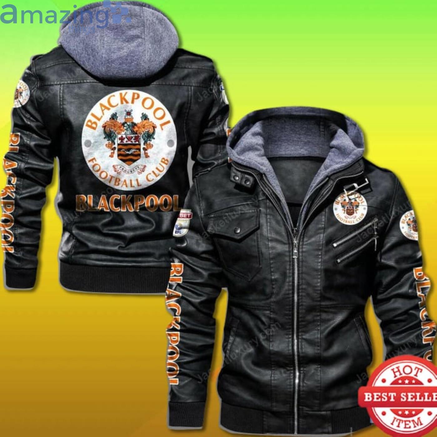 Blackpool FC 2D Leather Jacket Product Photo 1 Blackpool FC 2D Leather Jacket Product Photo 1