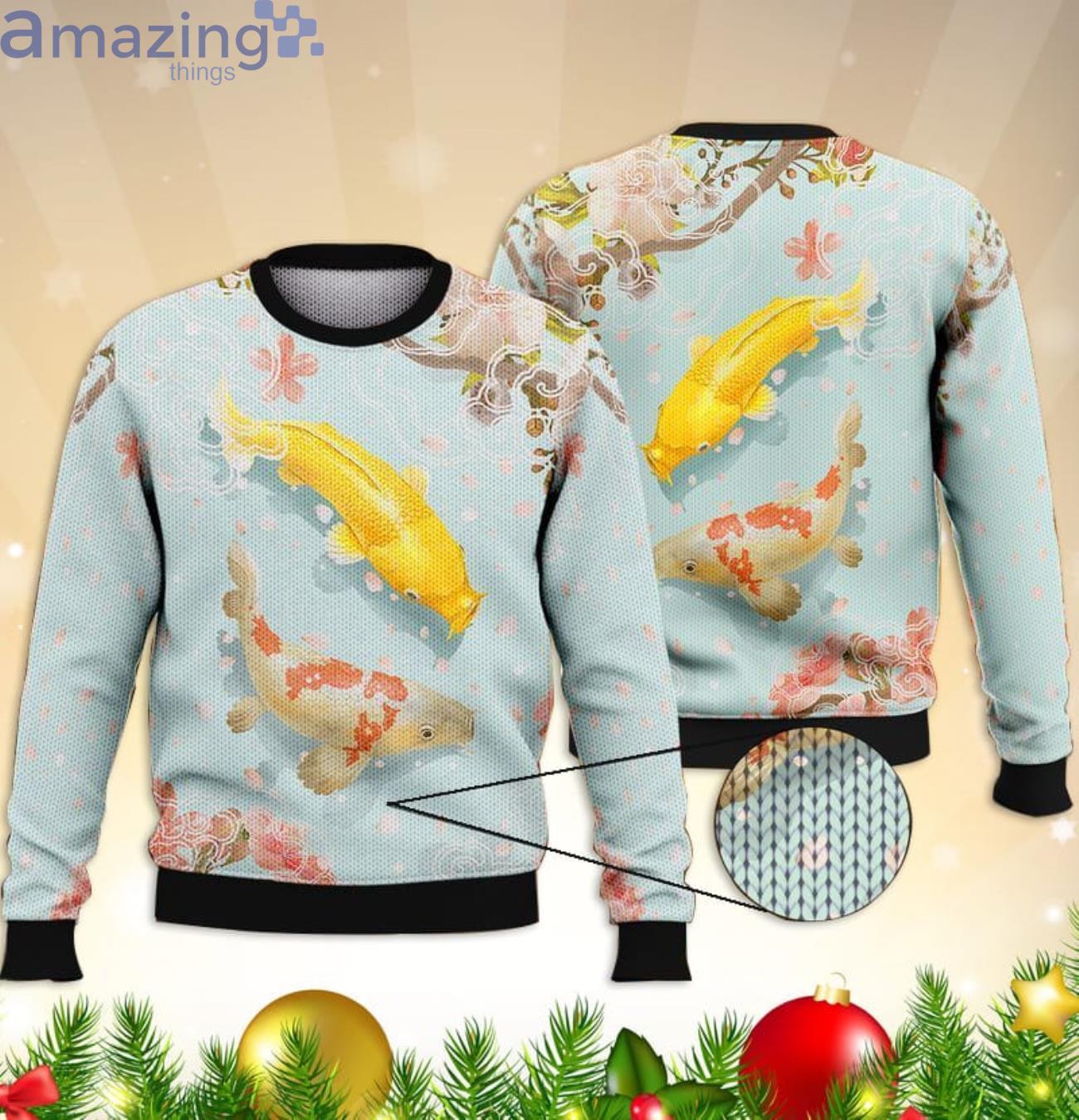 Blossoms Koi Fish Lover 3D All Over Printed Sweater Product Photo 1
