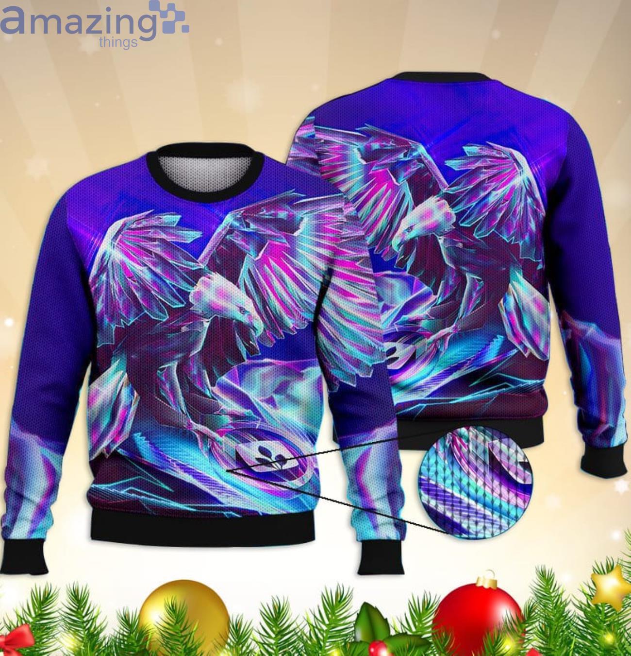 Blue Eagle All Over Print 3D Sweater Product Photo 1