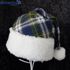 Blue Plaid Flannel Christmas Santa Hat For Adult And Child Product Photo 2