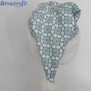 Blue Snowflake Flannel Christmas Santa Hat For Adult And Child image Blue Snowflake Flannel Christmas Santa Hat For Adult And Child Product Photo 3