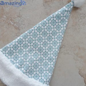 Blue Snowflake Flannel Christmas Santa Hat For Adult And Child image Blue Snowflake Flannel Christmas Santa Hat For Adult And Child Product Photo 5