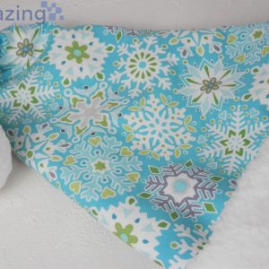 Blue Snowflake Print Christmas Santa Hat For Adult And Child image Blue Snowflake Print Christmas Santa Hat For Adult And Child Product Photo 4