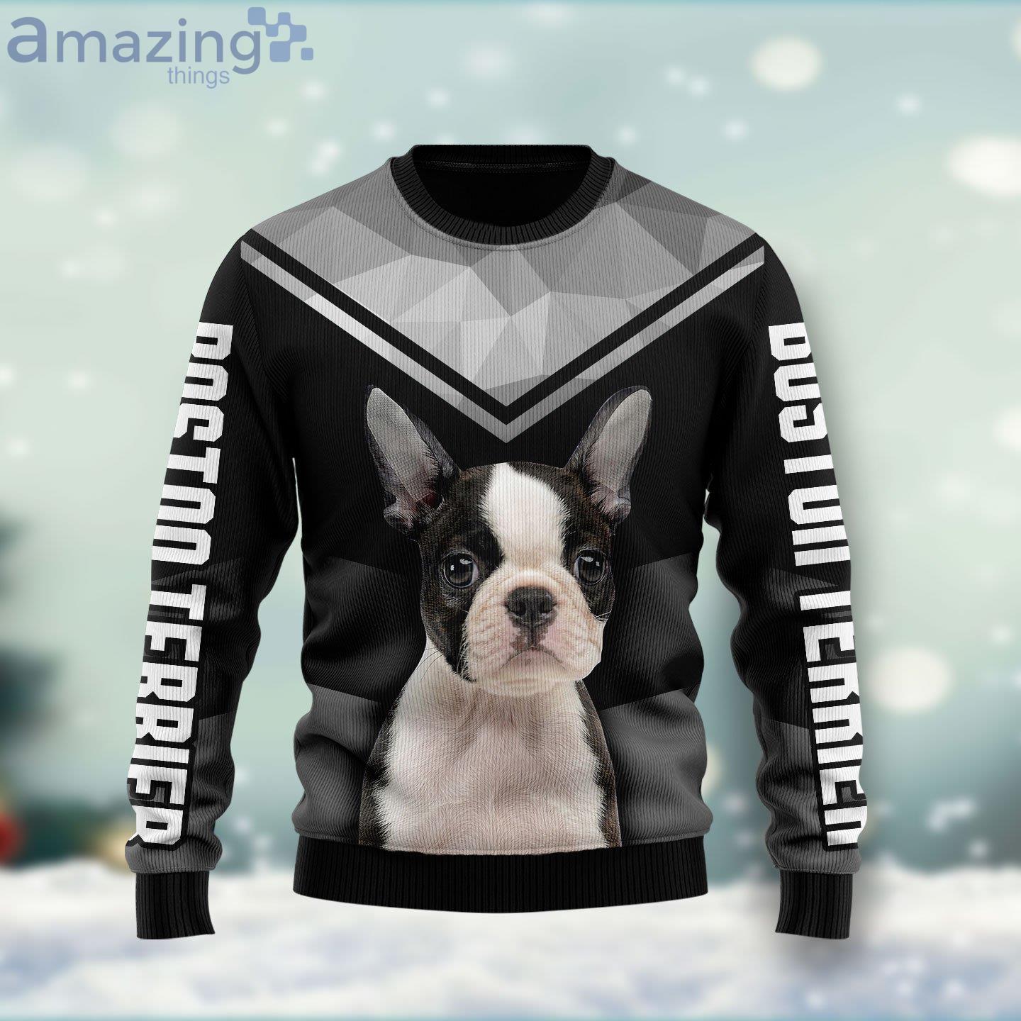 Boston Terrier Dog Lover Cute Gift Ugly Christmas Sweater image Boston Terrier Dog Lover Cute Gift Ugly Christmas Sweater Product Photo 1 Product photo 1