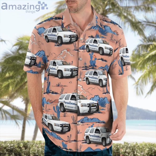 Boulder City Nevada Hoover Dam Police Chevrolet Tahoe Hawaiian Shirt Product Photo 3