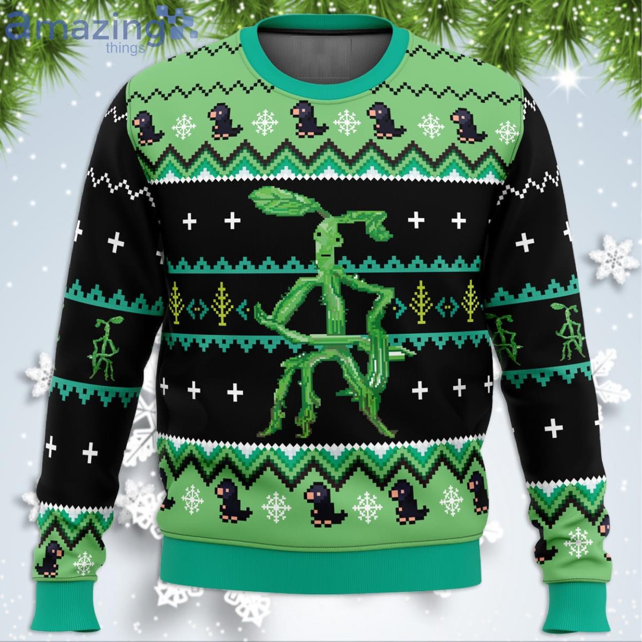 Bowtruckle Fantastic Beasts Funny Christmas Gift Ugly Christmas Sweater Product Photo 1 Bowtruckle Fantastic Beasts Funny Christmas Gift Ugly Christmas Sweater Product Photo 1