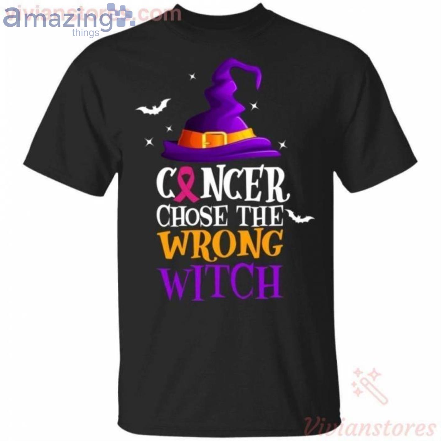 Breast Cancer Choose The Wrong Witch Halloween T Shirt image Breast Cancer Choose The Wrong Witch Halloween T-Shirt Product Photo 1 Product photo 1