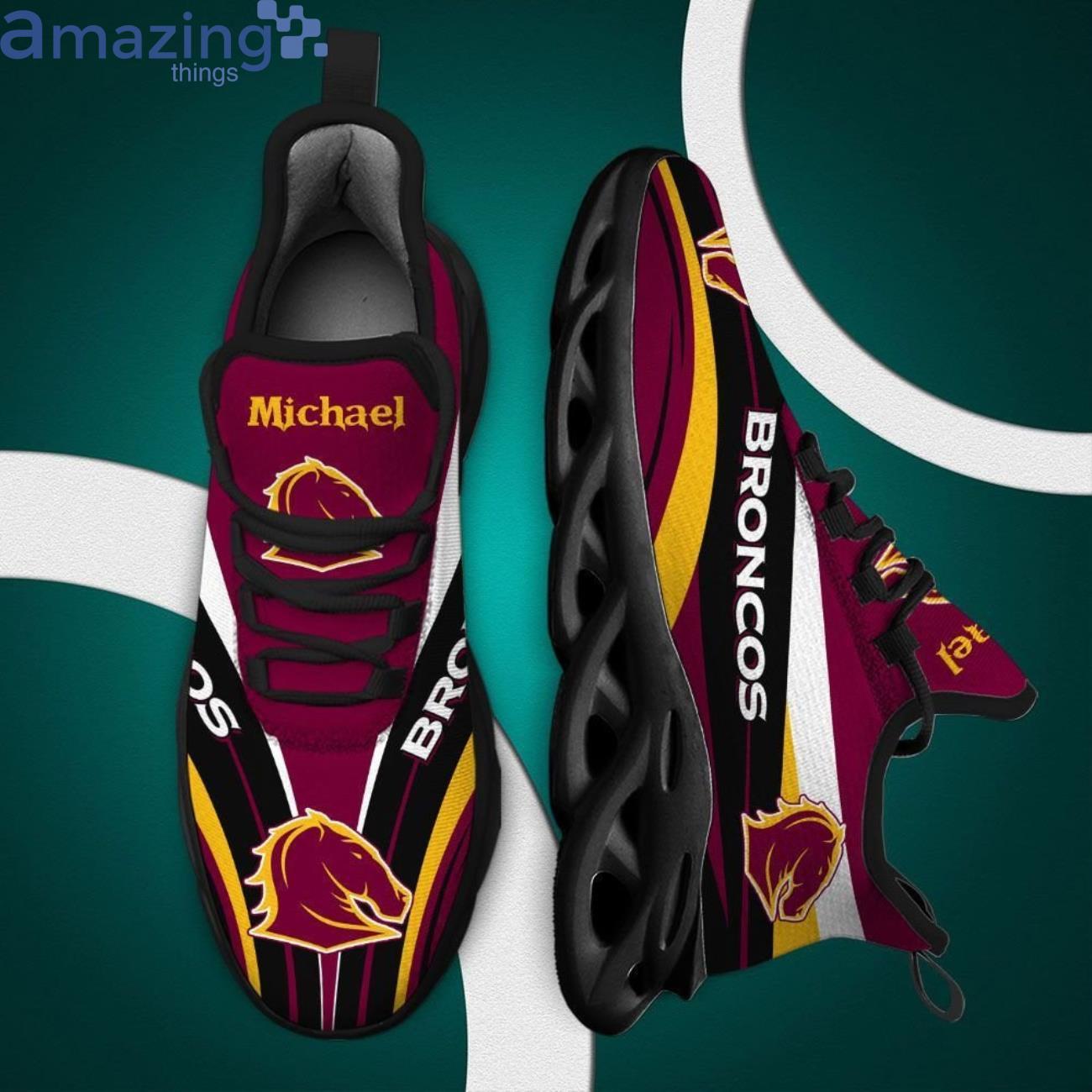 Brisbane Broncos Max Soul Sneaker Personalized Name Product Photo 2