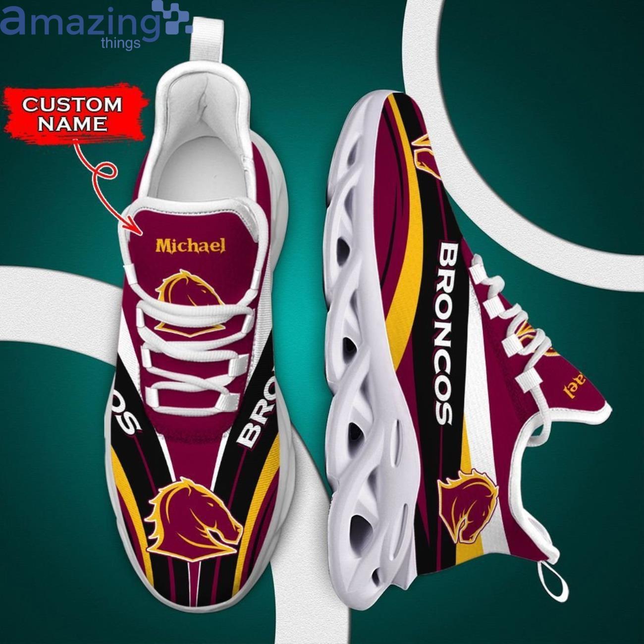 Brisbane Broncos Max Soul Sneaker Personalized Name Product Photo 1