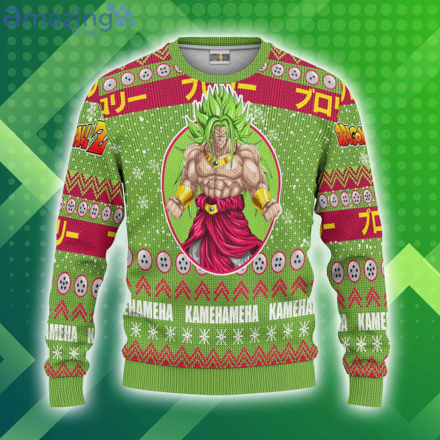 Broly Custom Christmas Ugly Sweater Dragon Ball Anime 3D Sweater Product Photo 1