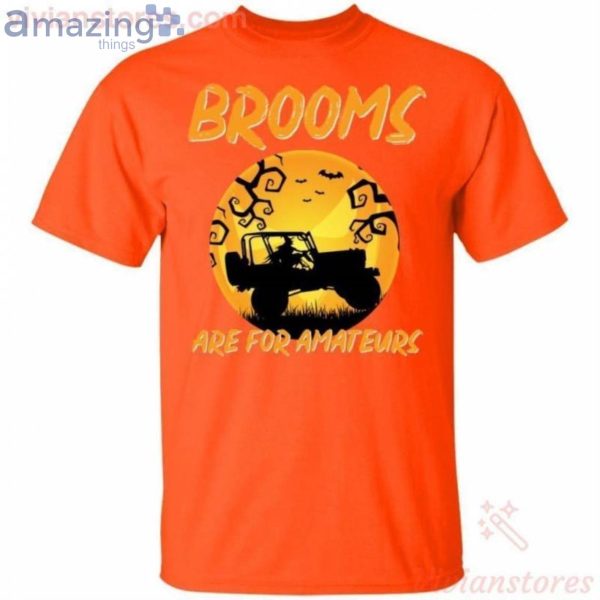 Brooms Are For Amateurs Funny Jeep Halloween Halloween T-Shirt Product Photo 2