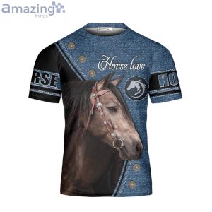 Brown Horse 3D T-Shirt Stallion Arabian Horse Love 3D T-Shirt Horse Product Photo 1