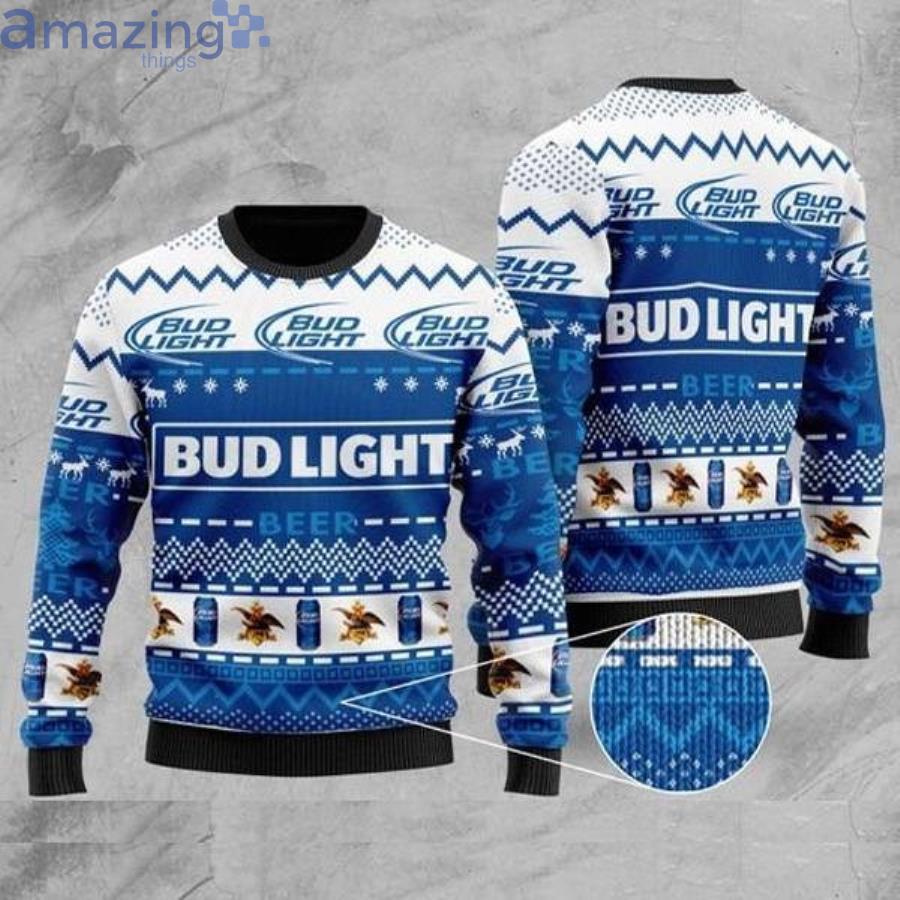 Bud Light Beer Lover Ugly Christmas Sweater Product Photo 1 Bud Light Beer Lover Ugly Christmas Sweater Product Photo 1