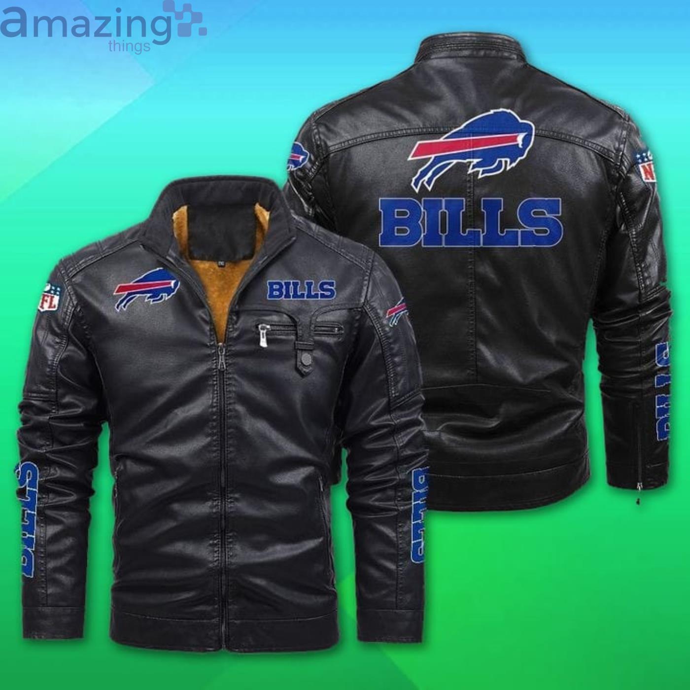 New Men's Buffalo Bills Fans Hoodie Fleece Coat winter Jacket warm Coat Ski  Suit