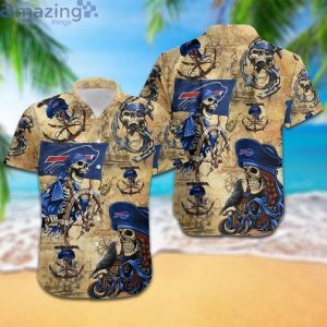 Buffalo Bills Pirates Fans Pirates Skull Hawaiian Shirtproduct photo 1