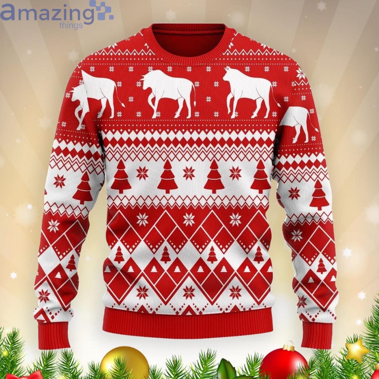 Buffalo Christmas Gift Ugly Christmas Sweater Product Photo 1 Buffalo Christmas Gift Ugly Christmas Sweater Product Photo 1