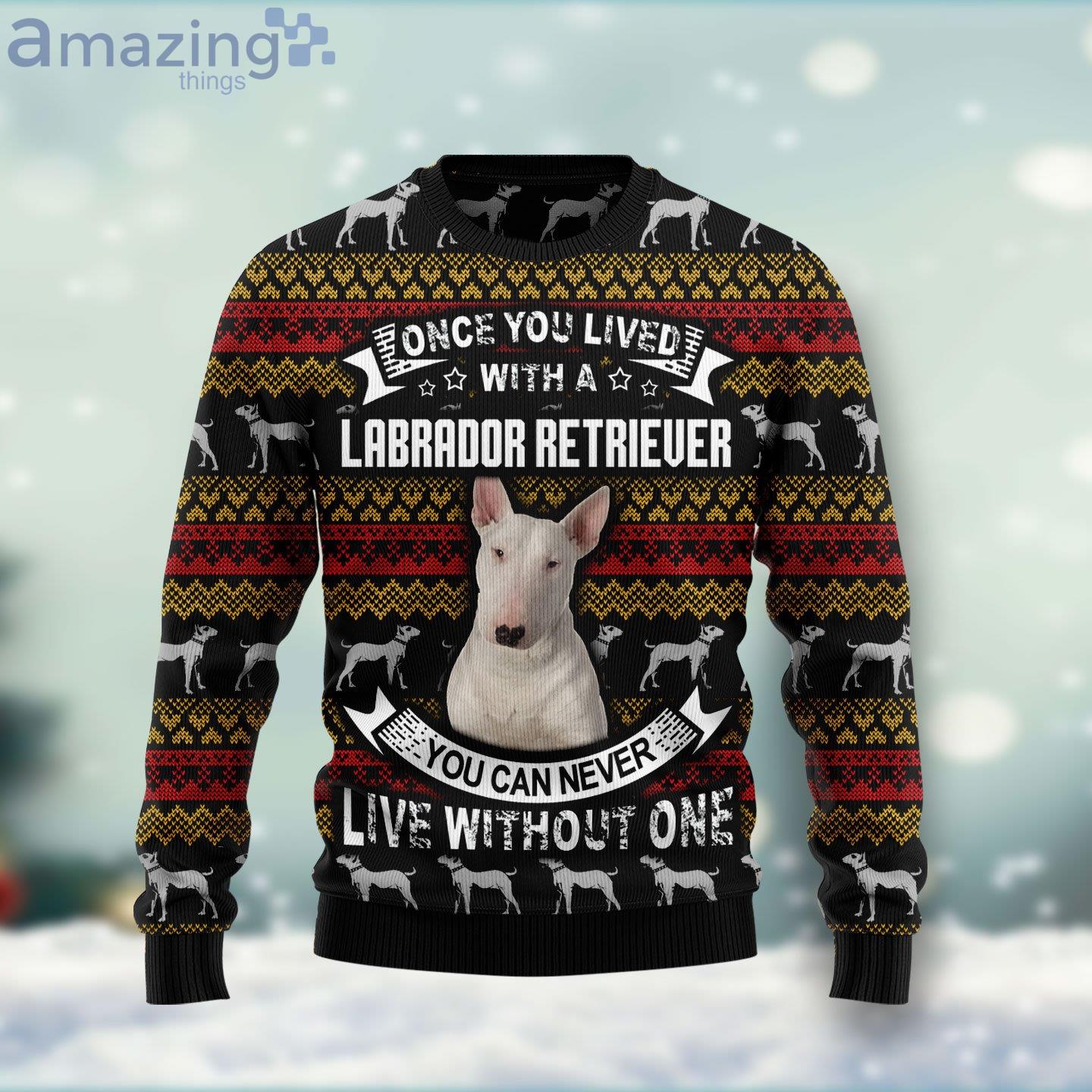 Bull Terrier Vintage Pattern Dog Lover Ugly Christmas Sweater Product Photo 1