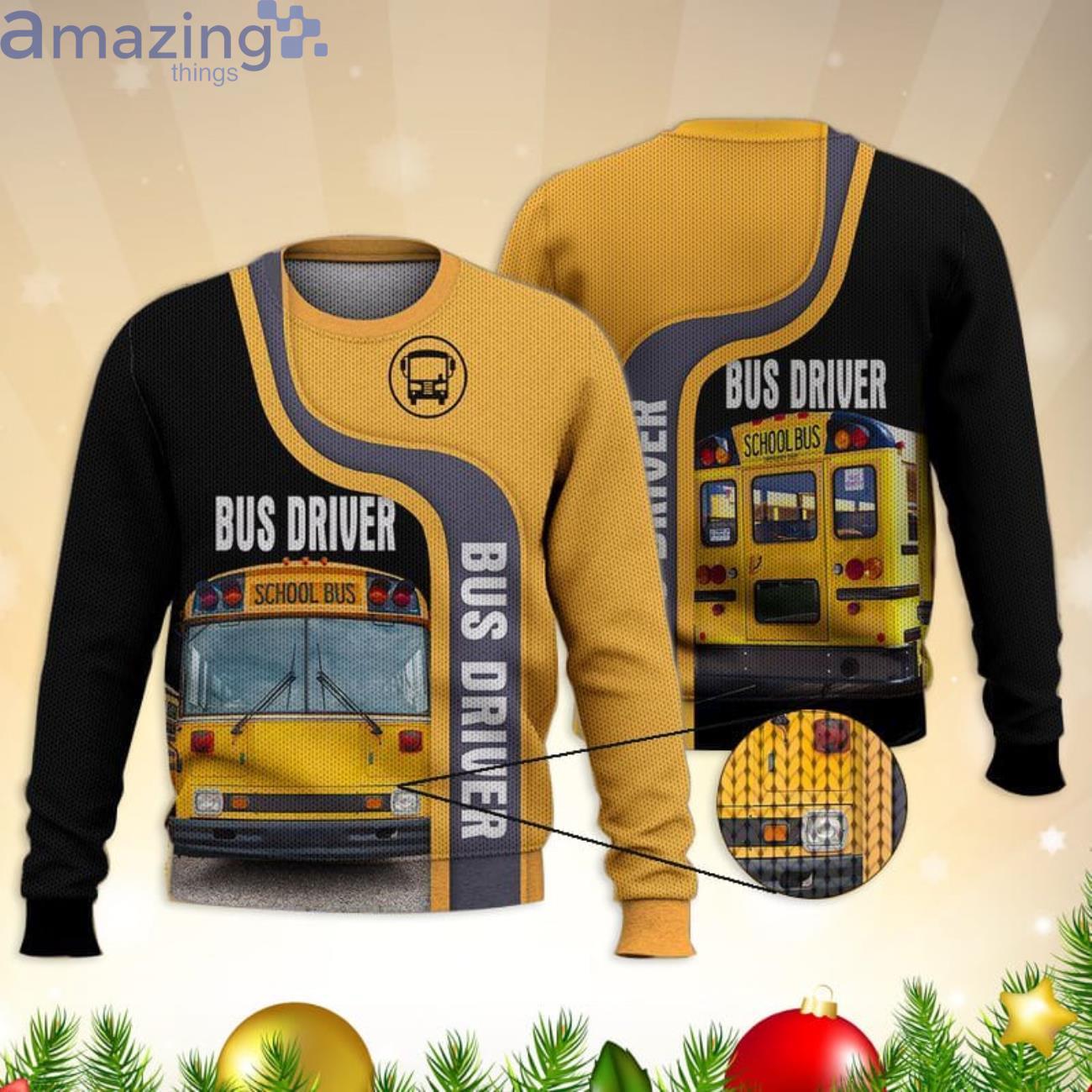 Bus Driver Vintage All Over Print 3D Sweater Product Photo 1