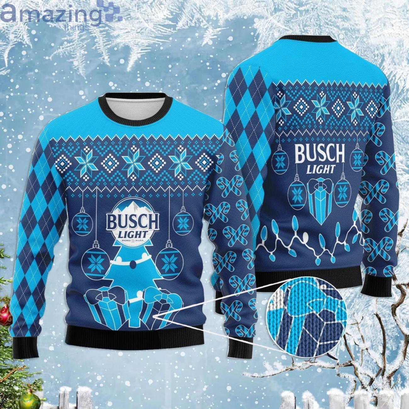 Busch Beer Christmas Gift Ugly Christmas Sweater Product Photo 1