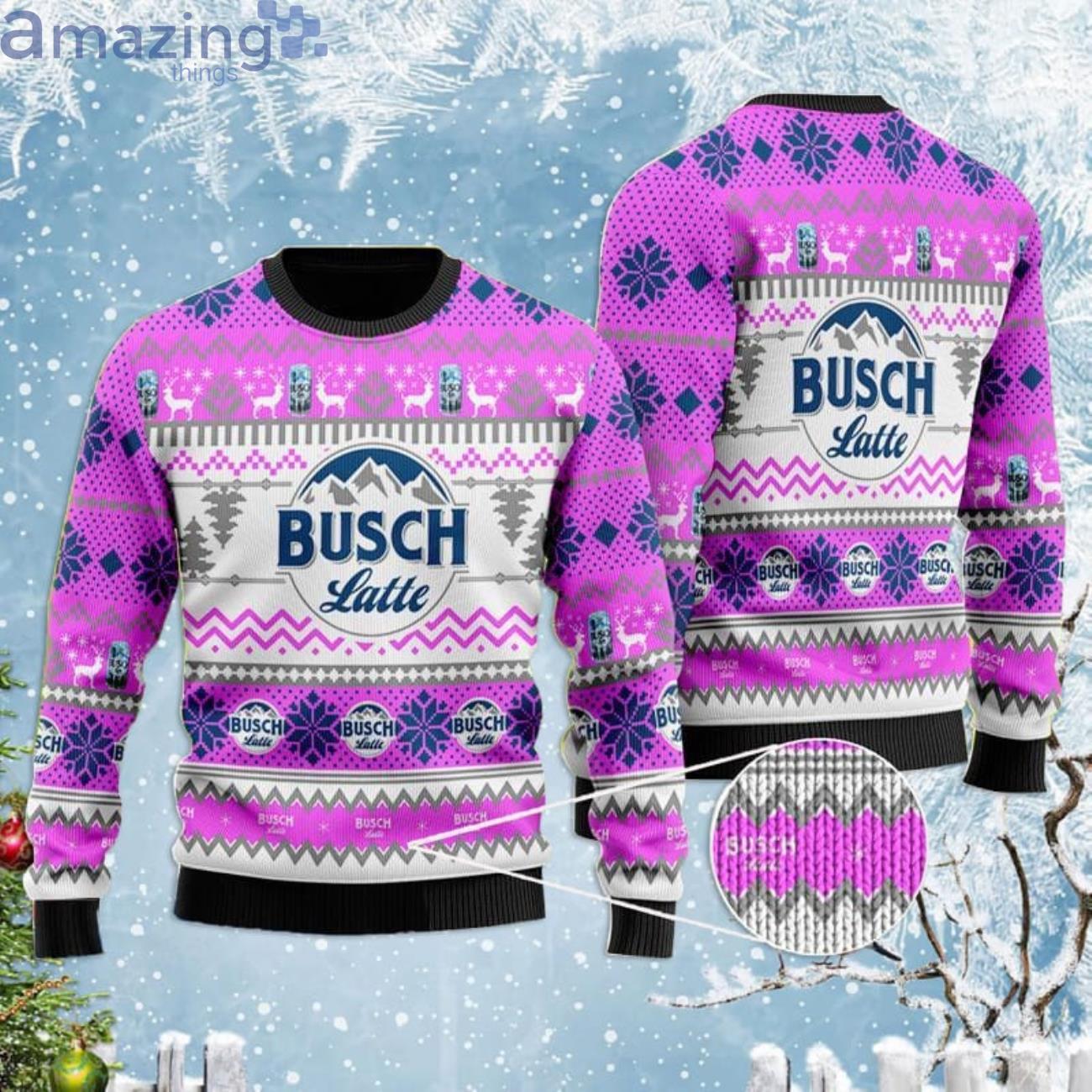 Busch Latte Purple Ugly Christmas Sweater Product Photo 1