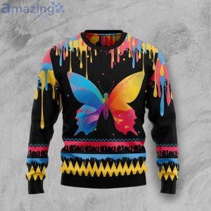 Butterfly Colorful Beauty For Butterfly Lover Ugly Christmas Sweater Product Photo 1