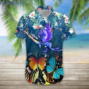 Butterfly Flower Hawaiian Shirt For Men And Womenproduct photo 1