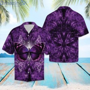 Butterfly Purple Hawaiian Shirt For Men And Womenproduct photo 1