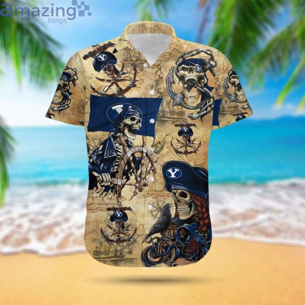 BYU Cougars Pirates Fans Pirates Skull Hawaiian Shirtproduct photo 2